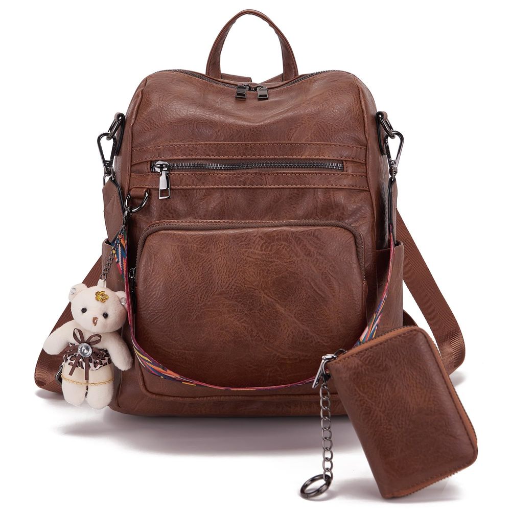 Women's Fashion PU Leather Backpack Purse for Women Designer Ladies Travel🦈